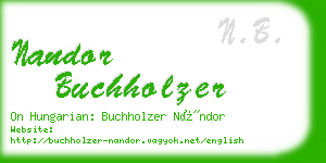 nandor buchholzer business card